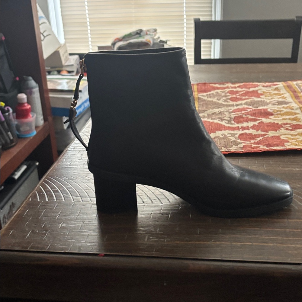 Coach Black Leather Ankle Booties - Picture 5 of 6